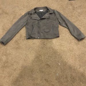 suede solitaire medium brown/gray jacket